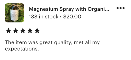 Magnesium Spray with Organic Lavender