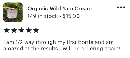 Organic Wild Yam Cream