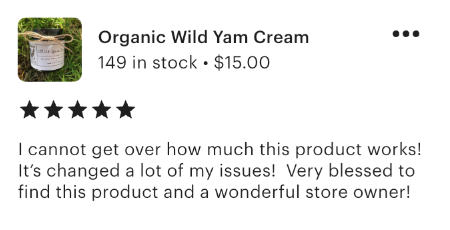 Organic Wild Yam Cream