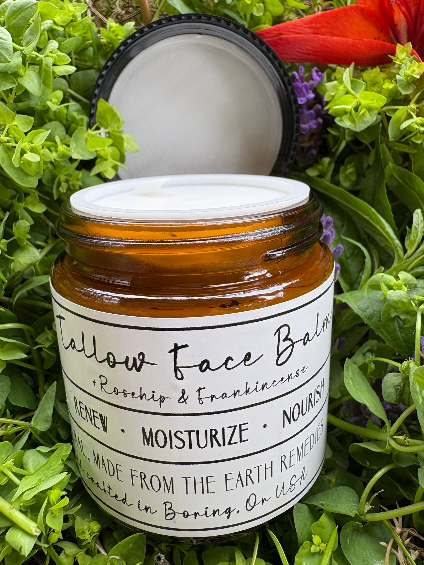 Tallow Face Balm with Organic Rosehip + Frankincense