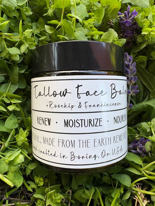 Tallow Face Balm with Organic Rosehip + Frankincense