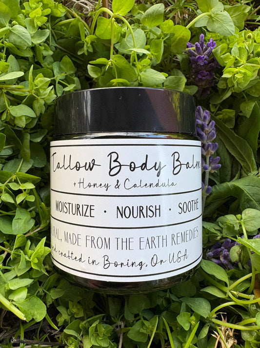 Tallow Body Balm with Raw Honey + Organic Calendula