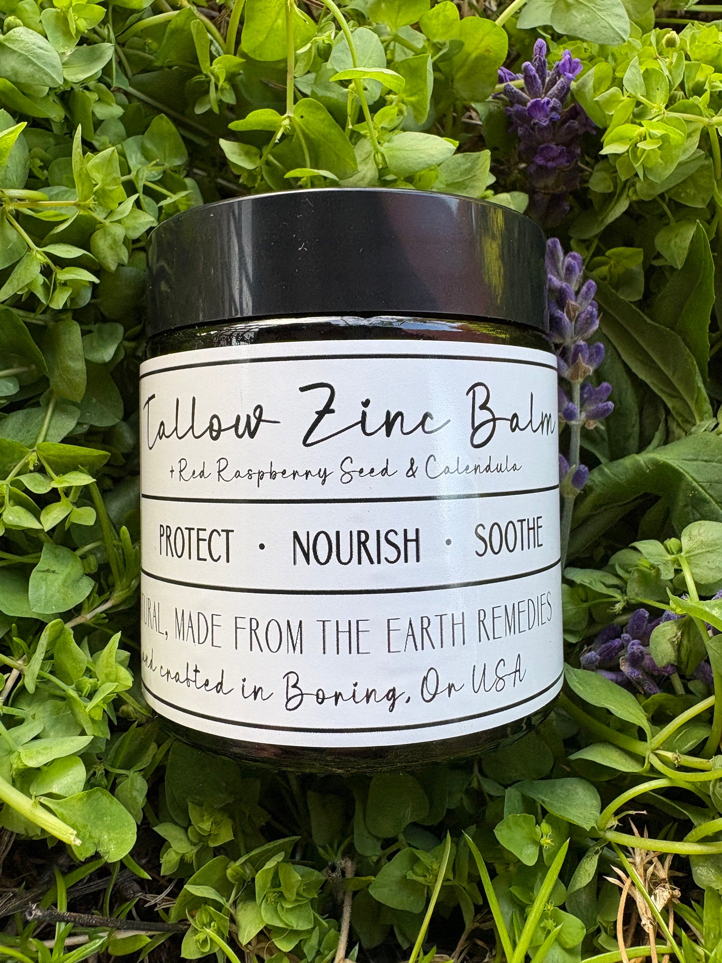 Zinc Tallow Balm with Red Raspberry Seed & Calendula