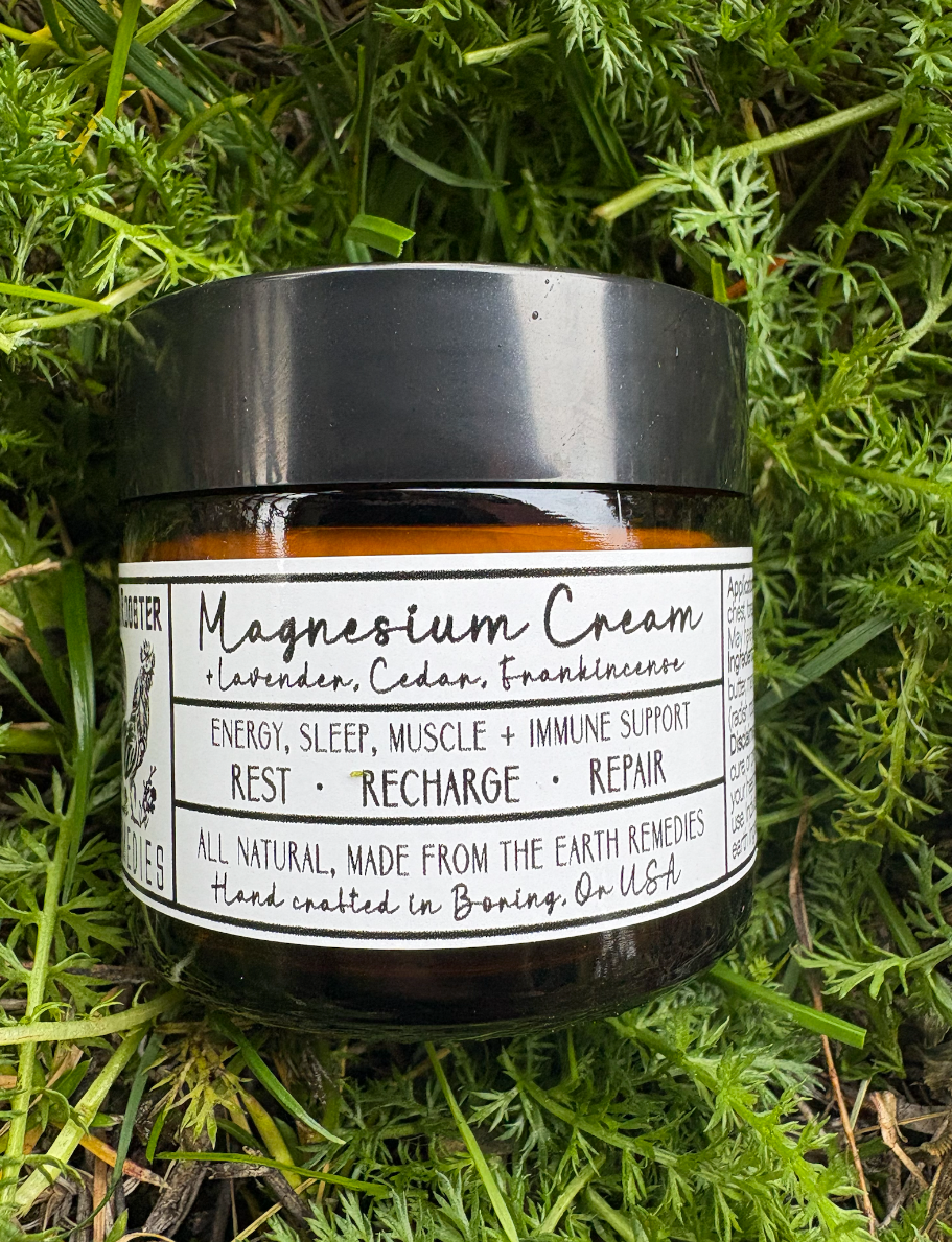 Organic Magnesium Cream with Lavender, Cedar, + Frankincense